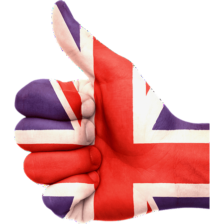 Union Jack Canvas - Canvas Print Hand Patriotism Flag Union Flag Union Jack British Stretched Canvas 10 x 14