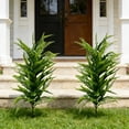 thumbnail image 5 of Chamoist 28.3in Artificial Boston Fern Plant, Large Fake Potted Fern Tree with Ground Stake, UV Resistant Faux Greenery for Outdoor Patio, Garden, Yard Decor, 5 of 7