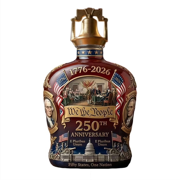 250th Anniversary Whiskey Bottle,We The People America 250 Anniversary Heritage Reserve Whiskey Glass Bottles,Old Fashioned Father's Day for Liquor or Wine