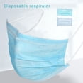 thumbnail image 1 of 20pcs Disposable Protective Mask Dust-proof Civil 3-layer Mask Anti Haze Public Place 3ply Mask blue_20 pieces, 1 of 5