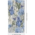 thumbnail image 5 of AOYEGO Blue Flower Hand Towels Green Leaf Spring Plant Flowers Hydrangea Hibiscus Iris Towel Highly Absorbent Soft Towel Kitchen Bath Decor for Women Men 15x30 Inch, 5 of 11