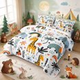 thumbnail image 3 of Erosebridal Elephant Twin Quilt Set for Boys Girls, Colorful Safari Twin Coverlet Set, 2-Piece 1 Bedspread and 1 Pillowcase, 3 of 7