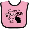 thumbnail image 3 of Inktastic Someone in Wisconsin Loves Me Boys or Girls Baby Bib, 3 of 4