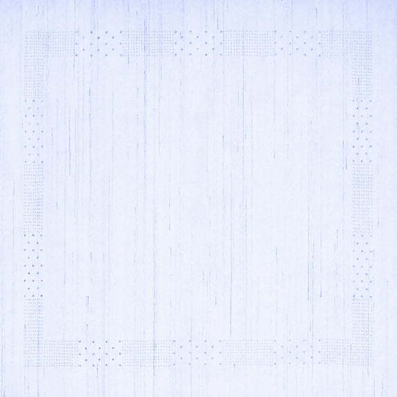 Ahgly Company Machine Washable Indoor Square Solid Blue Modern Area Rugs, 3' Square