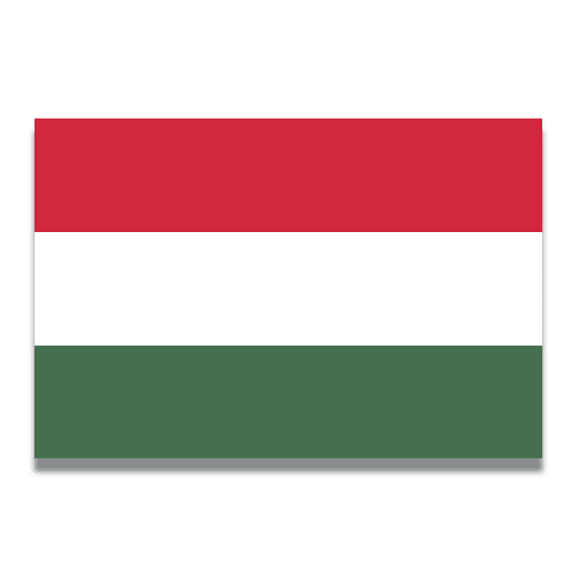 Magnet Me Up Hungary Hungarian Flag Vinyl Automotive Magnet Decal, 4x6 Inches