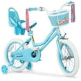 thumbnail image 2 of GLAF Kids Bicycle, Girls' Bike with Tassels, Basket & Training Wheels - Perfect for Ages 2-9 in Blue, 16in, 2 of 5