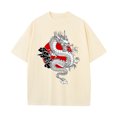 thumbnail image 4 of Ankishi Japanese T Shirts for Men Dragon Print Casual Short Sleeve Crewneck Cotton Tee Summer Tops for Work Vacation, 4 of 8