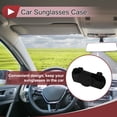 thumbnail image 2 of Estuche para gafas de sol de coche Unique Bargains con soporte magnético universal para visera de coche de ante negro 7.09"x3.15" 1 Pcs, 2 of 7