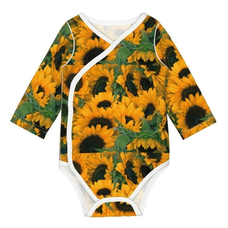 

Matuu Sunflowers 7 for Baby Long-Sleeve Bodysuit Soft Cotton Comfortable and Breathable Perfect for Newborns and Infants