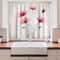 thumbnail image 2 of Ambesonne Nature Kitchen Curtains, Romantic Buds Flowers, 55"x45", Pink Green and White, 2 of 3