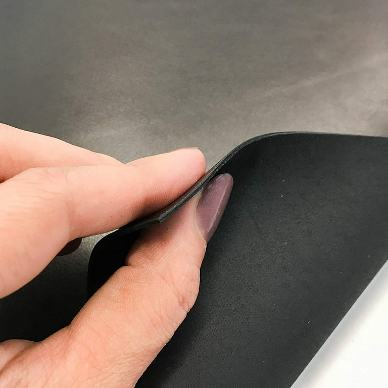 Real Genuine Black Calf Hide Leather: Thick Leather Cow Hide Black Leather  Sheets for Crafting and Cricut Maker Supplies (Black, 12x24In/ 30x60cm)