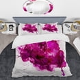 thumbnail image 2 of Designart "Whispers of Magenta Secrets III" Abstract Liquid Ink Bedding Covert Set - Modern Pink Abstract Bed Set With 2 Shams, 2 of 6