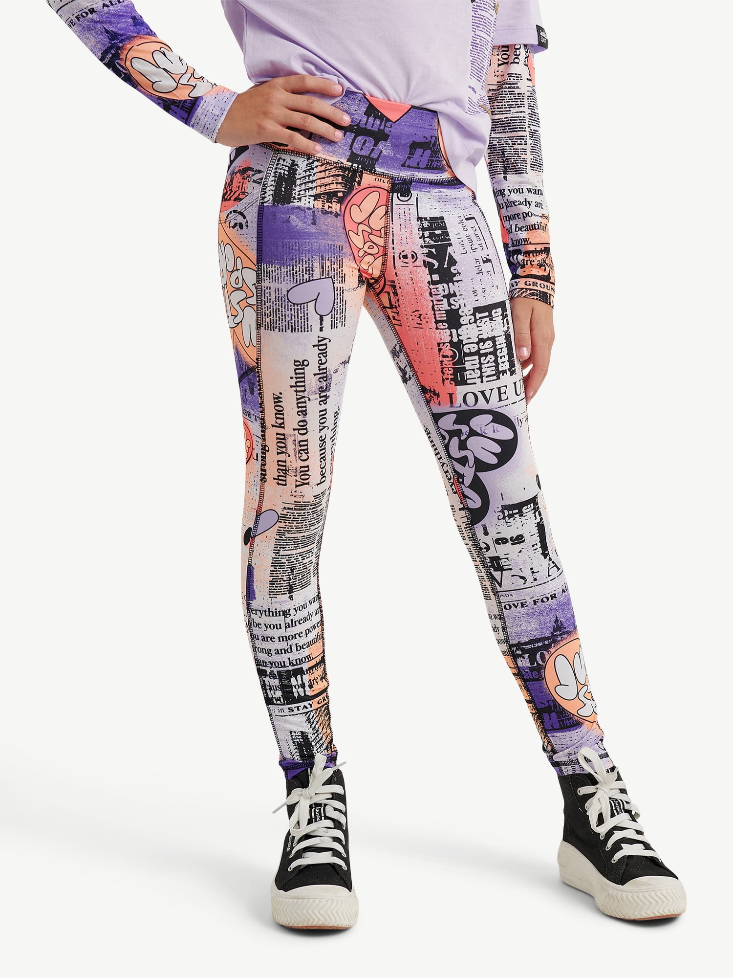 Justice Girls Printed Leggings, 2-Pack, Sizes XS-XL & Plus