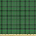 thumbnail image 2 of Ambesonne St. Patricks Day Fabric by the Yard Upholstery, Plaid Vintage Plot, 3 Yards, Forest Green Dark Mauve, 2 of 5