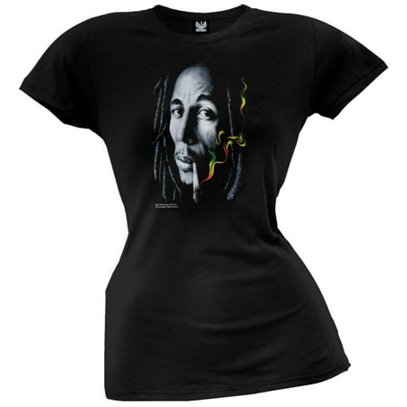 Bob Marley - Smoking Juniors T-Shirt (Bob Marley Best Pics)