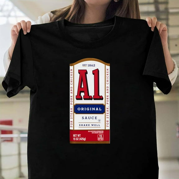 A1 Steak Sauce Funny Halloween Costume Graphic Unisex T-Shirt, Food Themed Group Gift G1049, Up to Size 5XL