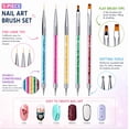 thumbnail image 3 of 5 Piece Nail Art Brush Set, Double Ended Dotting Pen and Liner Brush for DIY Manicure Designs, TIKA, 3 of 7