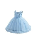 thumbnail image 2 of Flower Girl's Dress Princess Puffy Tulle Dresses Bridesmaid Wedding Communion Birthday Party Pageant Maxi Prom Gown For Kids 7M-3Y Active Dresses Constructed Dress, 2 of 5
