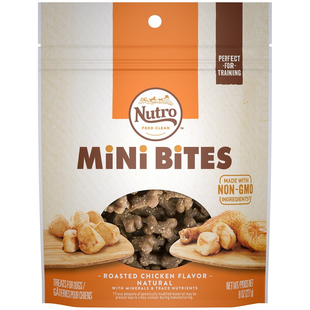NUTRO Mini Bites Dog Treats Roasted Chicken Flavor, 8 oz. Bag