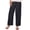 Black, variant on IDALL Linen Pants Women Petite Pants Women New Casual Fashion Solid Color Linen And Simple Loose Pants Lounge Pants Women Baggy Pants Beige L
