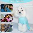 thumbnail image 4 of TONY HOBY Dog Pajamas Dog Jumpsuits 4 Legs Dog Pjs Thermal Cotton Made Pure Color Dog Clothes Blue, L, 4 of 7