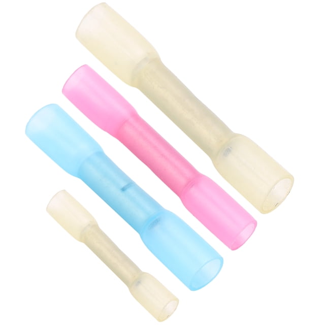 Kit de 100 conectores a tope con terminales termorretráctiles, resistente al agua, serie BHT