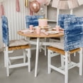 thumbnail image 3 of Sea Stars Chair Covers Set of 6 Summer Beach Sea Star Coral Navy Blue Texture Chair Back Covers Stretch Removable Washable Slipcovers Protector for Dining Room Kitchen Party Decor, 3 of 9