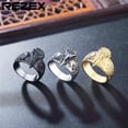 thumbnail image 4 of Personalized Vintage Viking Eagle Men's Titanium Steel Ring, 4 of 4