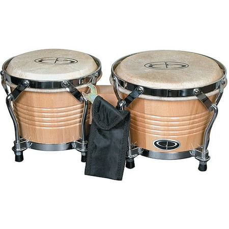 GP Percussion Pro-Series Tunable 6"/7" Bongos, Natural