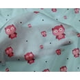 thumbnail image 4 of oneOone Silk Tabby Fabric Dot & Cartoon Owl Bird Print Sewing Fabric BTY 42 Inch Wide, 4 of 4
