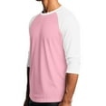 thumbnail image 3 of Resicozy Men's 3/4 Sleeve Shirts Crew Neck Casual Fashion Soft Vintage Workout Athletic Classic Fitted Tee Shirt Pink M, 3 of 7