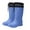 Blue, variant on Women Waterproof Rain Boots for Outdoor Work Long Boots for Women Wide Calf Winter Warm Fleece Shoes