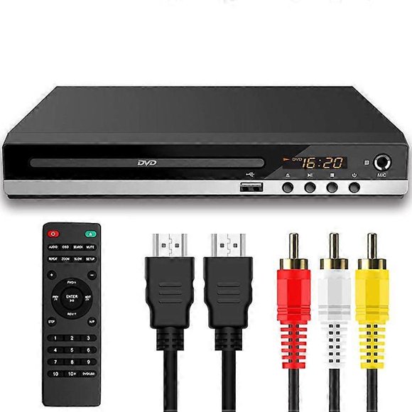 DVD Players for TV with HDMI, DVD Players Playing All Regions, CD Player for Home Stereo System, HDMI & RCA Cable Included