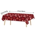 thumbnail image 2 of Tumao 2 Pack Valentine's Day Tablecloth, Valentines Table Cloth 54x108inch Disposable Plastic Tableclothes Red Love Heart Fabric Table Cover for Anniversary Valentines Wedding Birthday, 2 of 8