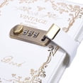 thumbnail image 5 of Digital Password Lock Diary PU Leather Journal with Combination Lock (Diary with Combination Lock) Password Journal Locking Journal Diary (White+Silver), 5 of 5