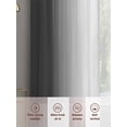 thumbnail image 5 of Grey White Ombre Sheer Curtains 45 Inch Length 2 Panels Set, Contemporary Art Abstract Aesthetics Voile Window Treatment Rod Pocket Small Kitchen Curtains Drapes for Bedroom 52"x45"x2, 5 of 7