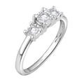 thumbnail image 3 of 1/4 Cttw Diamond Three Stone Engagement Ring in Sterling Silver, 3 of 5