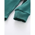thumbnail image 6 of Hirigin Newborn Baby Boy Girl Clothes Ribbed Knitted Cotton Long Sleeve Romper Long Pants Solid Color Fall Winter Outfits, 6 of 7
