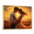thumbnail image 2 of Designart "love Couple Landscape Luminous Embrace II" Romantic Landscape Floater Framed Wall Art Living Room, 2 of 7