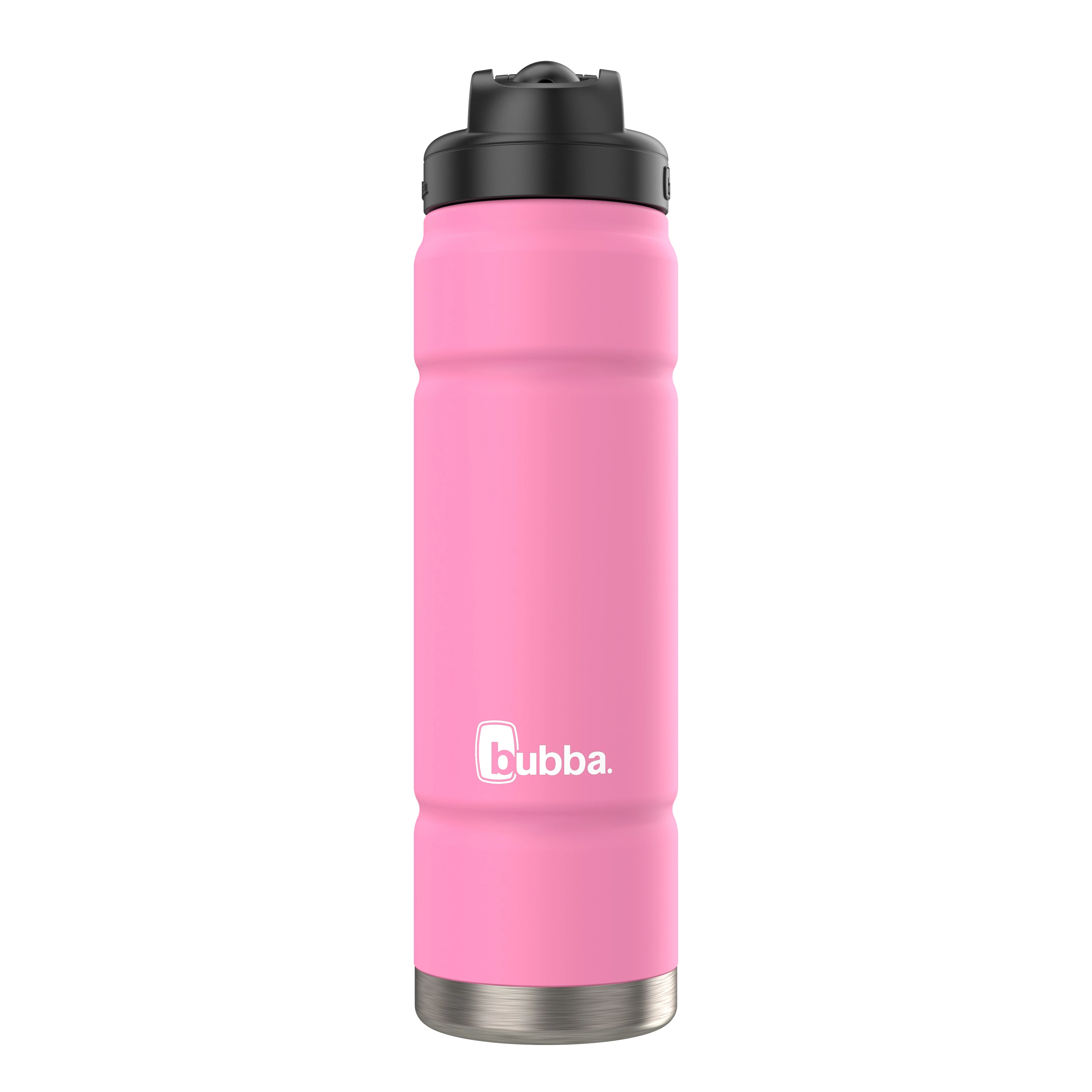bubba Trailblazer Stainless Steel Water Bottle with Straw Lid, 24 oz (709 mL), Vacuum-Insulated, Azalea