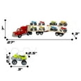 thumbnail image 4 of Mega Transport Toy Vehicle Semi Truck Trailer Hauler 15" with 8 Friction Powered Push and Roll ATVs, 4 of 6
