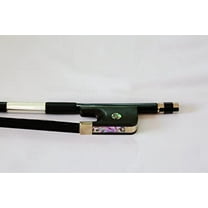 Vio Music#409 4/4 Carbon Fiber Bass Bow, Ebony Frog, French, Natural Black Horse Hair