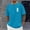 Sky Blue, variant on LMOIPLI T Shirts for Men Cotton Loose Fit Graphic Crewneck Summer Tshirts Big and Tall Oversized Casual Plain Classic Fitted Tees White M