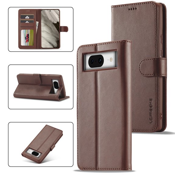 Pixel 9 / 9 Pro Wallet Case for Google Pixel 9 / 9 Pro Premium Luxury PU Leather Wallet Flip Magnetic Clasp Cover Retro 9 / 9 Pro Case Credit Card Holder Kickstand Shockproof Case,
Brown