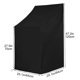 thumbnail image 2 of Funda para silla de exterior (1 unidad), tejido de nailon impermeable y resistente al viento con cordón ajustable y ventilación para proteger los muebles de patio y playa (negro)., 2 of 7