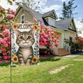 thumbnail image 4 of Cat & Sunflower Polyester Garden Flag 12.5x18 Inch - Double-Sided Vertical Burlap Outdoor Seasonal Yard Decoration, 4 of 6