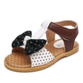 thumbnail image 3 of FRSASU Kids Sandals Toddler Infant Butterfly-Knot Single Princess Shoes Sandals White 12.5(30), 3 of 7