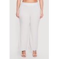thumbnail image 3 of Women's Plus Size Textured Knit Wide Leg Pants, 3 of 4