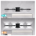 thumbnail image 4 of 30" Black LED Bathroom Vanity Light, 4-Light Modern Wall Mount Fixture with Crystal Acrylic Shades - Bedroom, Powder Room Decor, 4 of 6