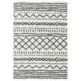 thumbnail image 4 of SAFAVIEH Arizona Teagan Geometric Shag Area Rug, Ivory/Black, 11' x 15', 4 of 5